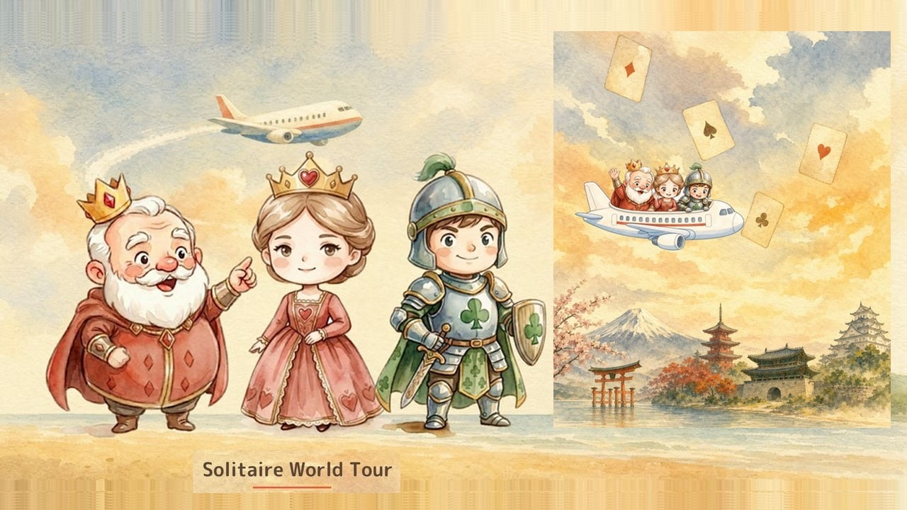 Solitaire World Tour: Klondike выходит на мобильных устройствах с акварельными пейзажами