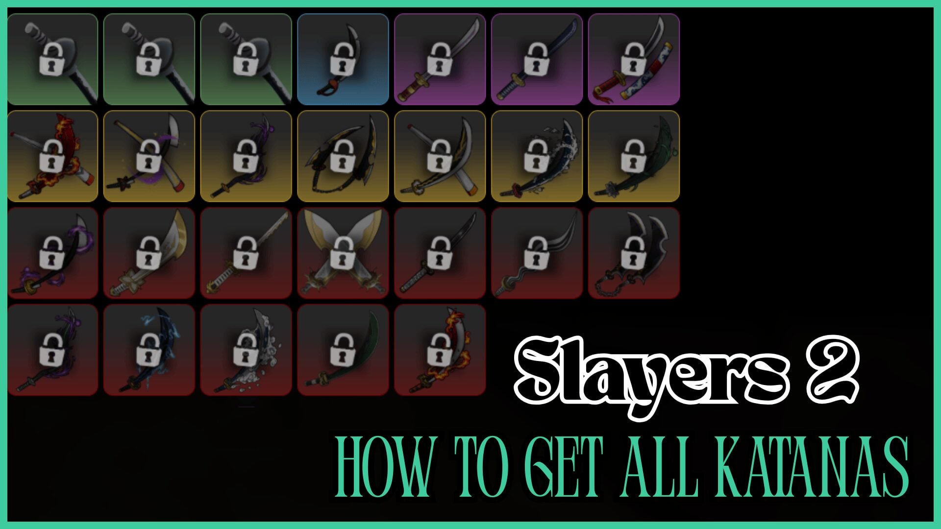 Как получить все катаны в Slayers 2 [рецепты и шансы выпадения]