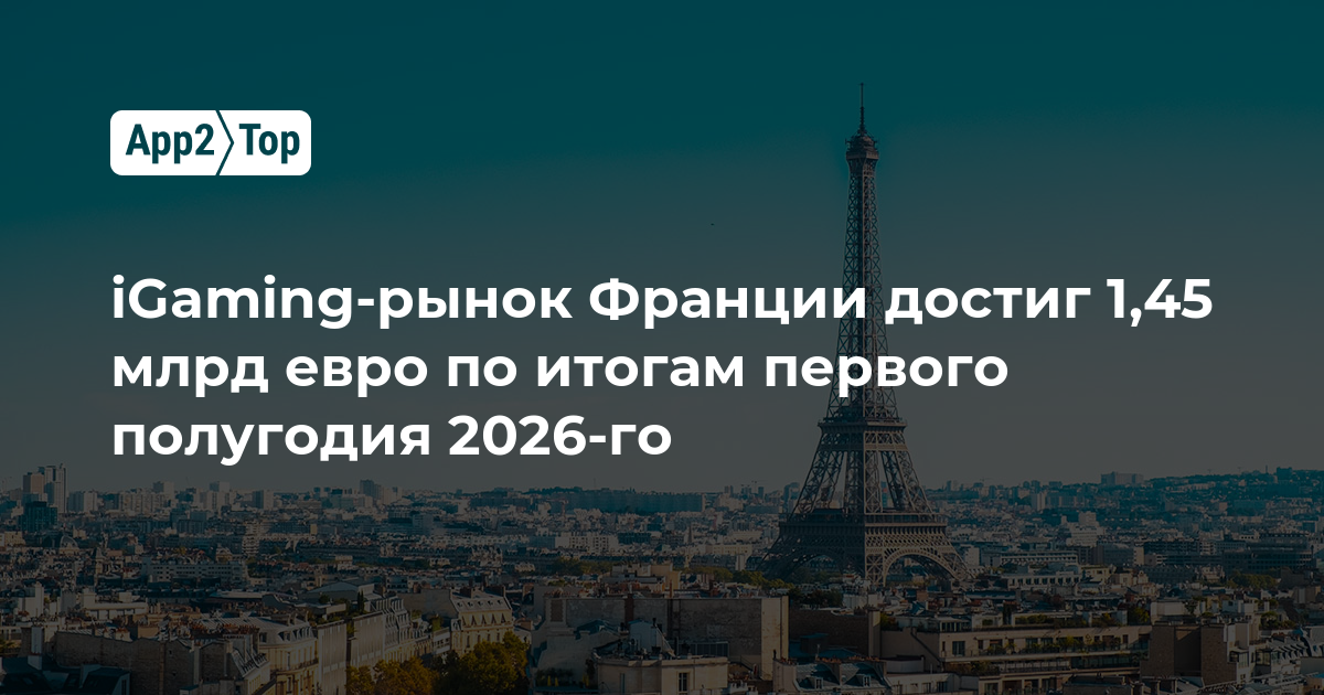 Рынок iGaming во Франции достиг 1,45 млрд евро по итогам первого полугодия 2026 года