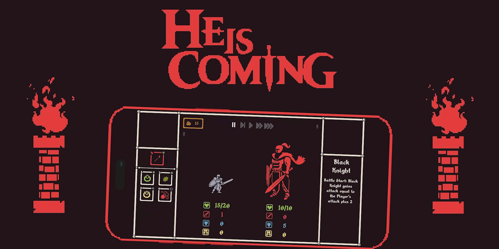Игра He is Coming — мрачное ретро-рогалик-RPG от Playdigious выйдет на мобильных платформах